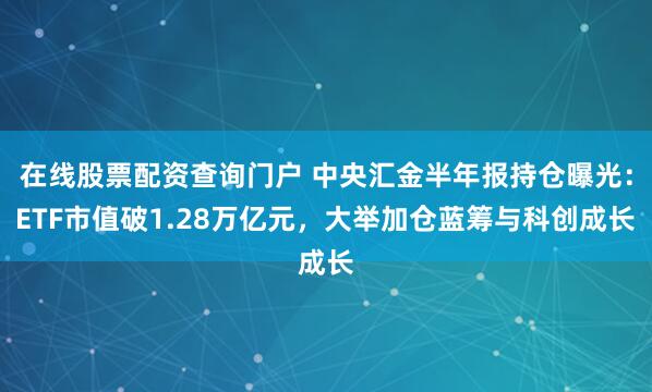 在线股票配资查询门户 中央汇金半年报持仓曝光：ETF市值破1.28万亿元，大举加仓蓝筹与科创成长